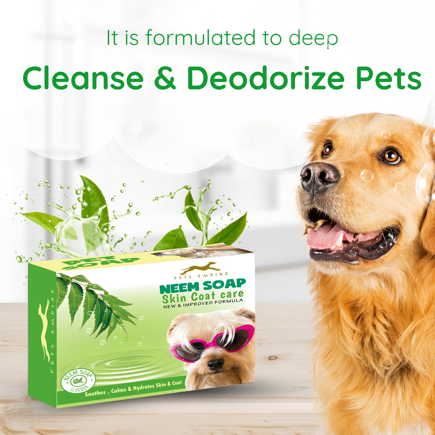 Pets Empire Neem Soap for Dogs – 4-Pack (100g Bars)