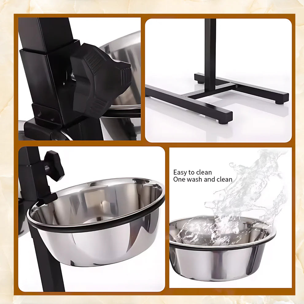 Pets Empire Adjustable Double  Diner For Dog