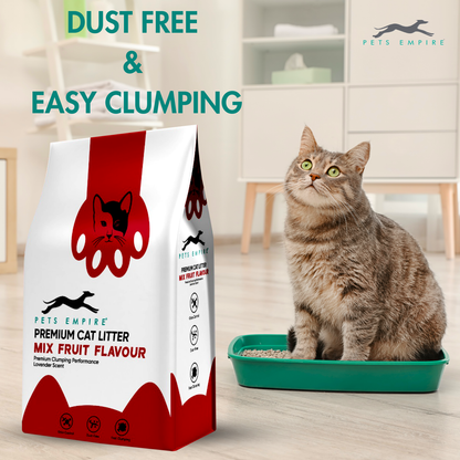 Pets Empire Cat Litter (Natural & Clumpy) -Mix-Fruit Scented