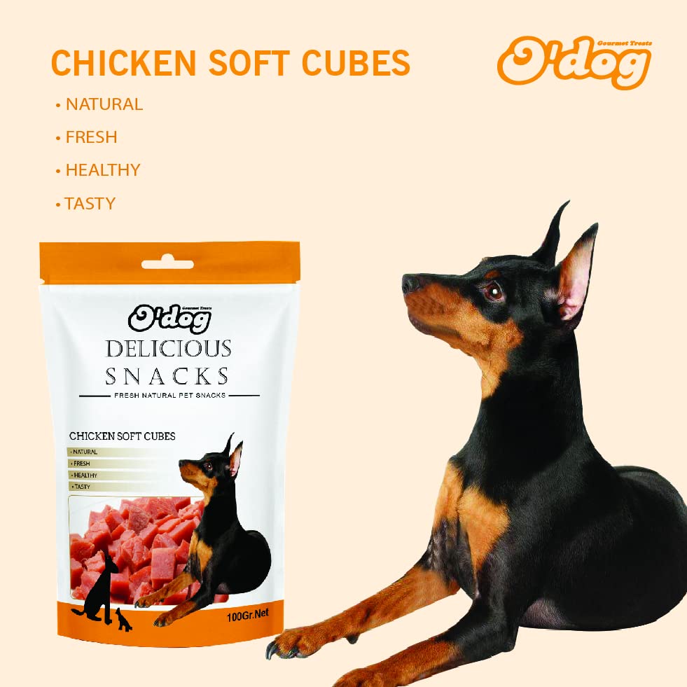 O'Dog Chicken Soft Cubes (100)gms- Pack of 2