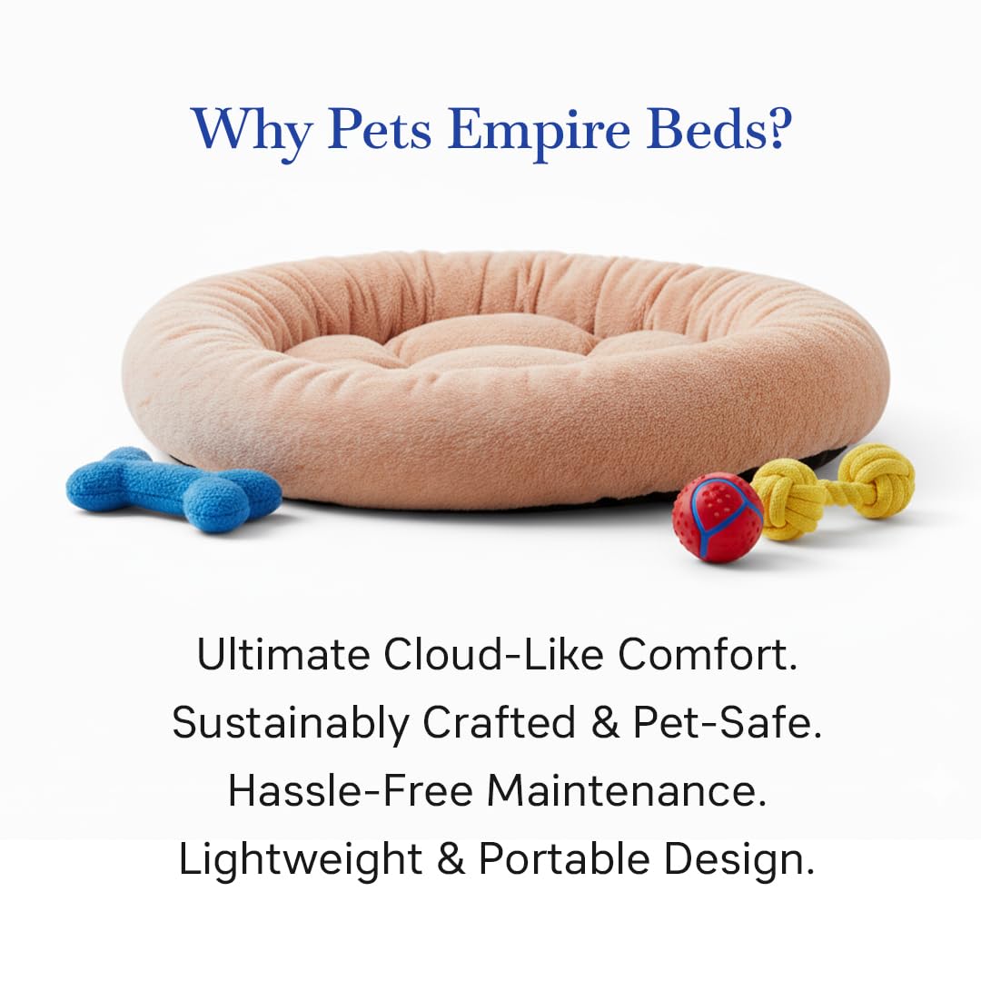Pets Empire Soft Plush Donut Beds For Dogs