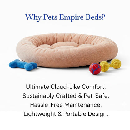 Pets Empire Soft Plush Donut Beds For Dogs