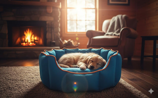 Pets Empire Cozy Electric Blue Bed for Dogs & Puppies