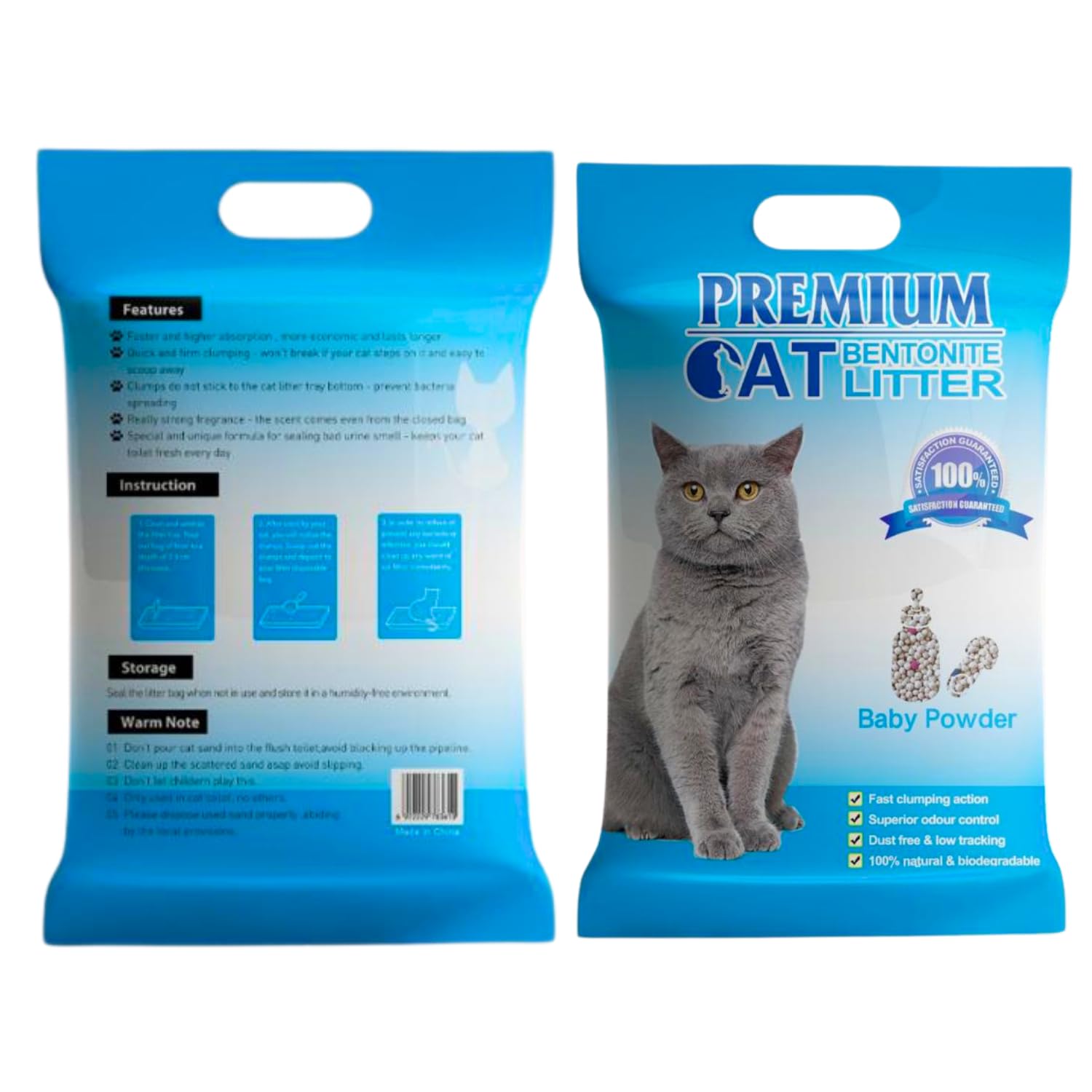 Pets Empire Premium Bentonite Baby Powder Cat Litter (5L/4kg)