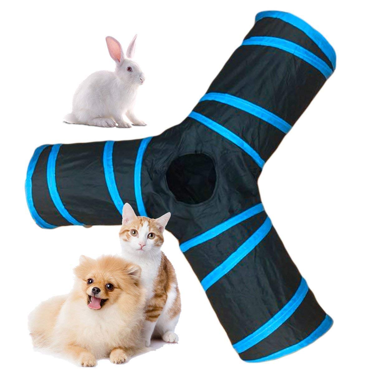 Pets Empire 3-Way Collapsible Cat Play Tunnel