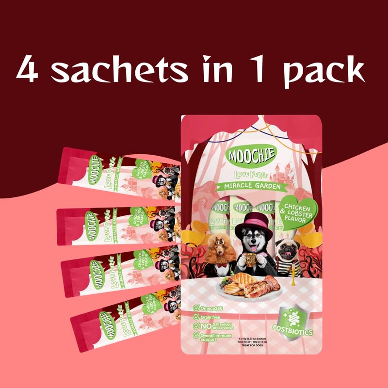 Moochie Creamy Dog Treats – Chicken & Lobster Flavour | Healthy & Tasty Snack