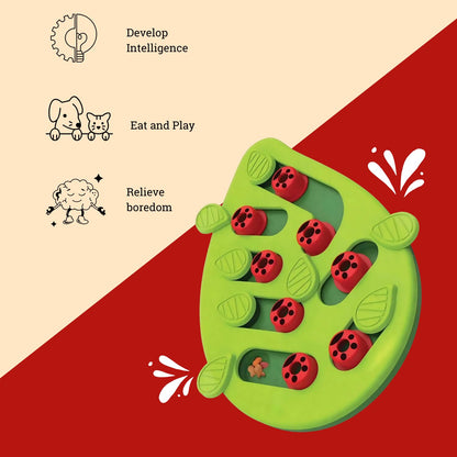 PETS EMPIRE Puzzle Toy with Leaf Design for Dispensing Treats for Dog & Cat