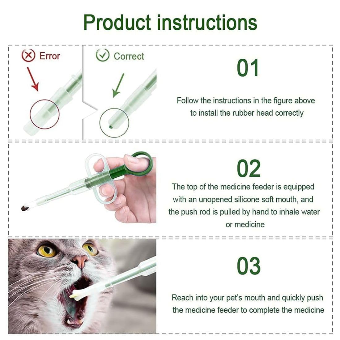 Pets Empire Pill Gun for Dogs & Cats ( Tablet & Capsule Feeder)- Pack of 2