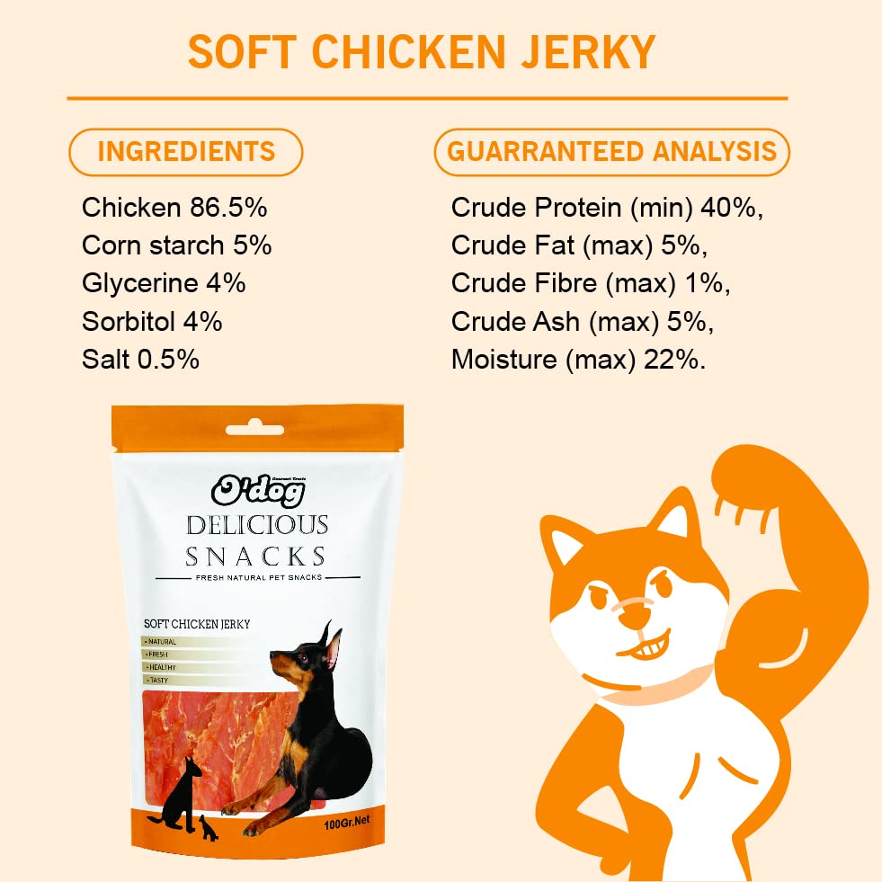 O'Dog Soft Chicken Jerky 100 GMS - Pets Empire