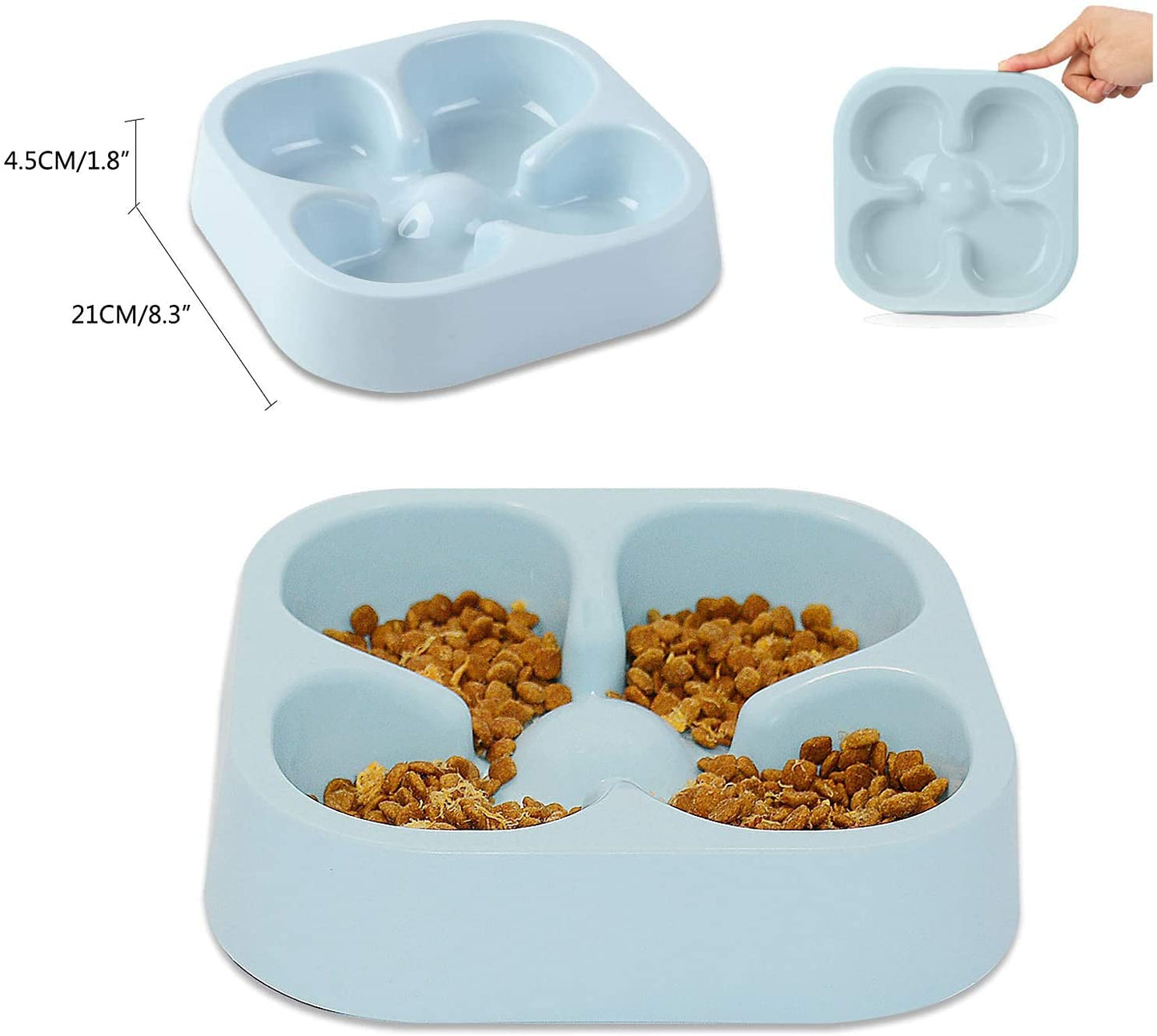 Pets Empire Healthy Slow Feeding Dog Bowl for French Bulldog( Colour May Vary)