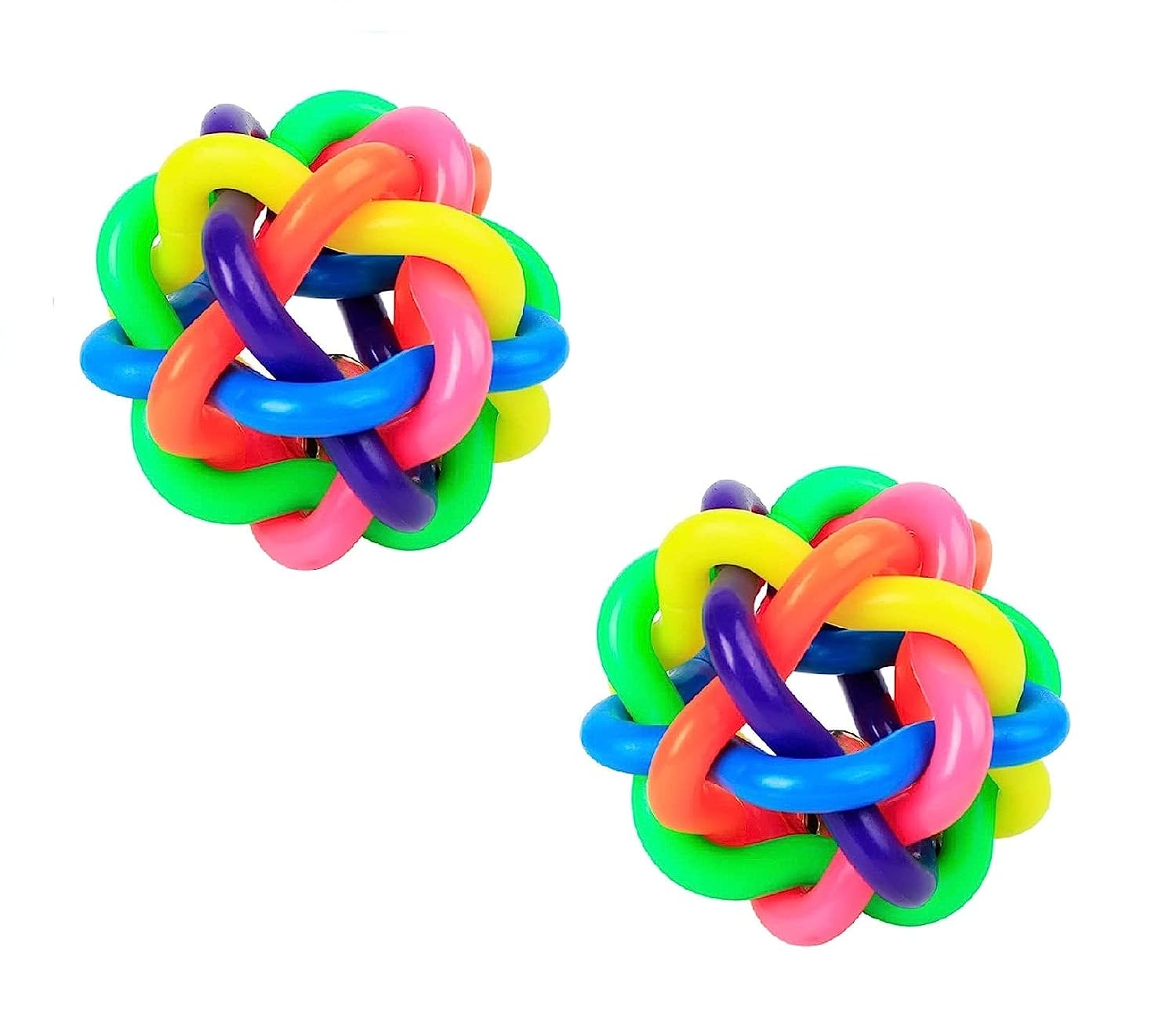 Pets Empire Rainbow Bell Balls for Dogs ( Pack of 2)