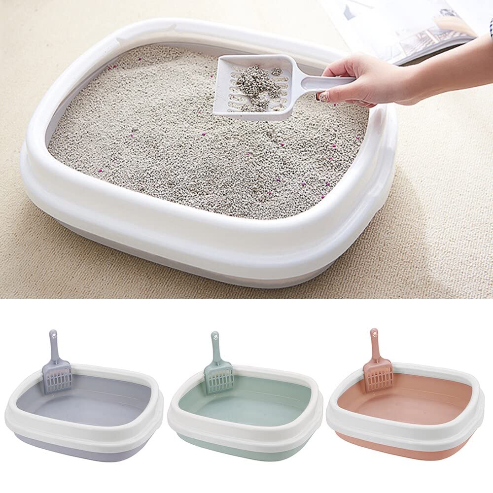 Pets Empire Cat Litter Box Set with Scooper- GREEN