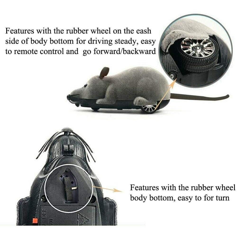 PETS EMPIRE Wireless Remote Control Rat Mouse Toy for Cats and Dogs