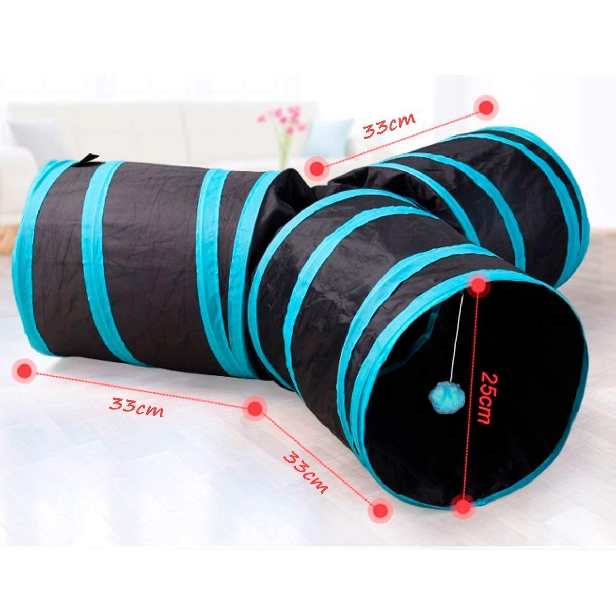 Pets Empire 3-Way Collapsible Cat Play Tunnel