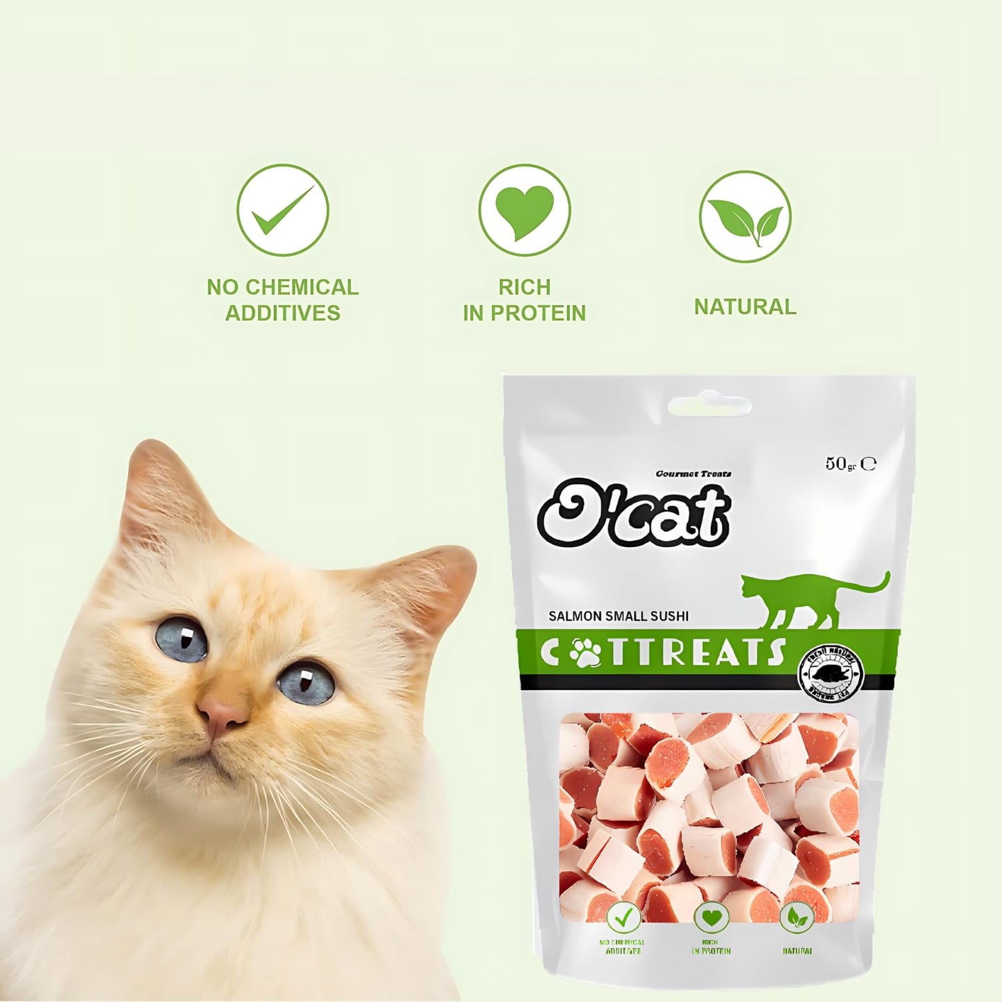 O'Cat Salmon Small Sushi 50 GMS (Pack of 2)