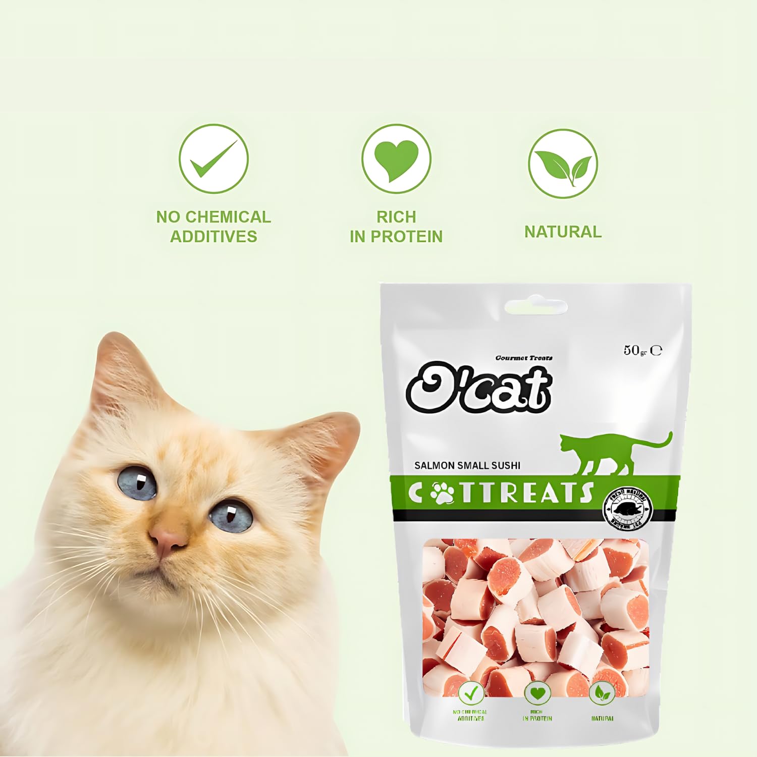 O'Cat Salmon Small Sushi 50 GMS (Pack of 2)