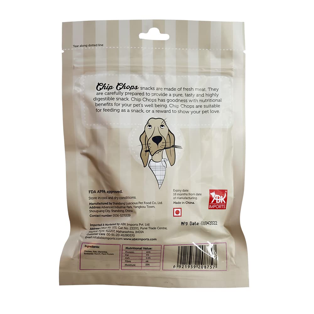 CHIP CHOP CHICKEN PASTA DOG TREATS 70g