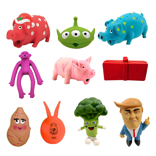 PETS EMPIRE Squeak Dog Toy for X-Large Breeds Dog (Multi-Pack of 10)