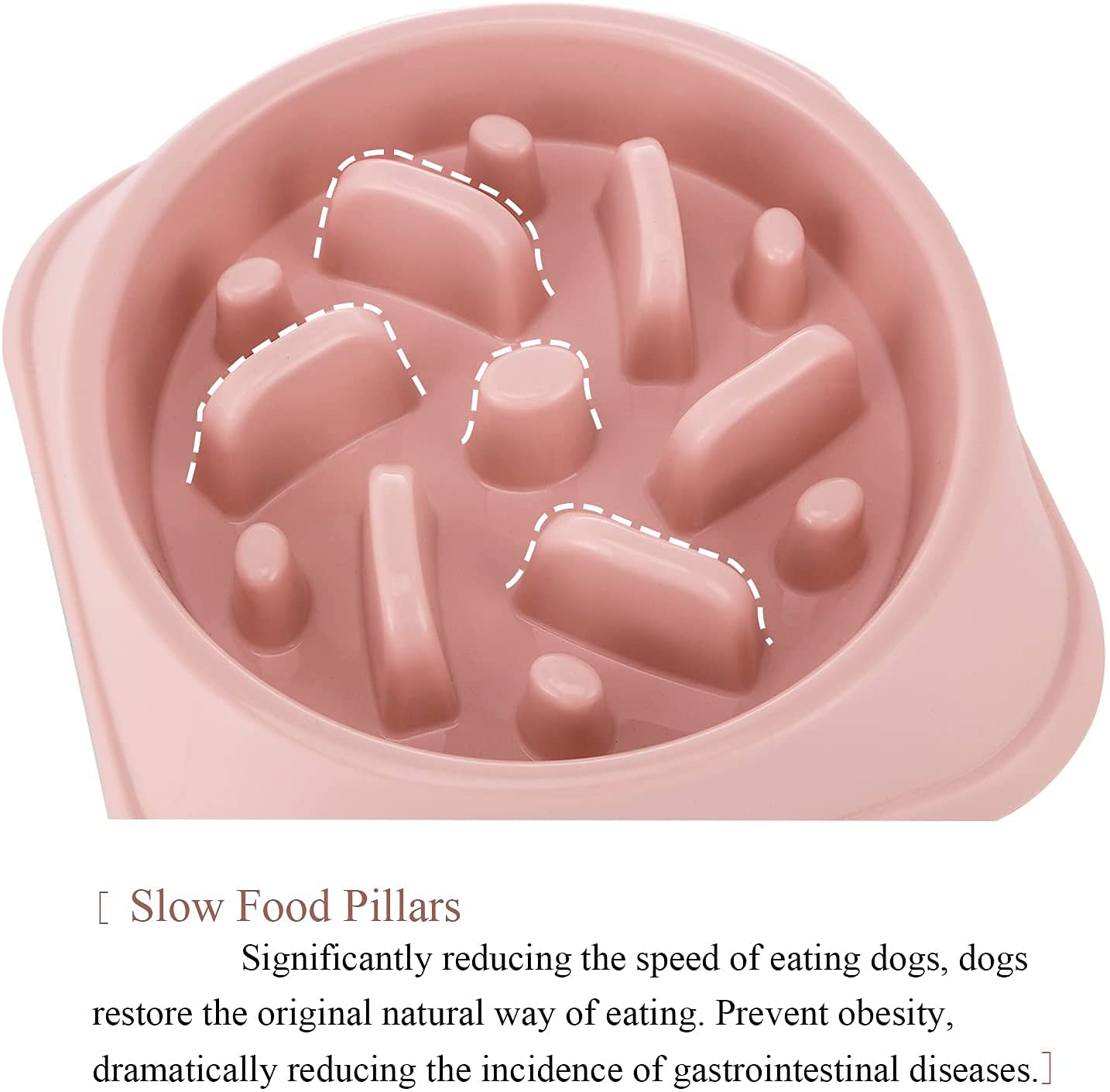 Pets Empire Slow Feeder Plastic  Dog Bowl - 1 piece (200ML)