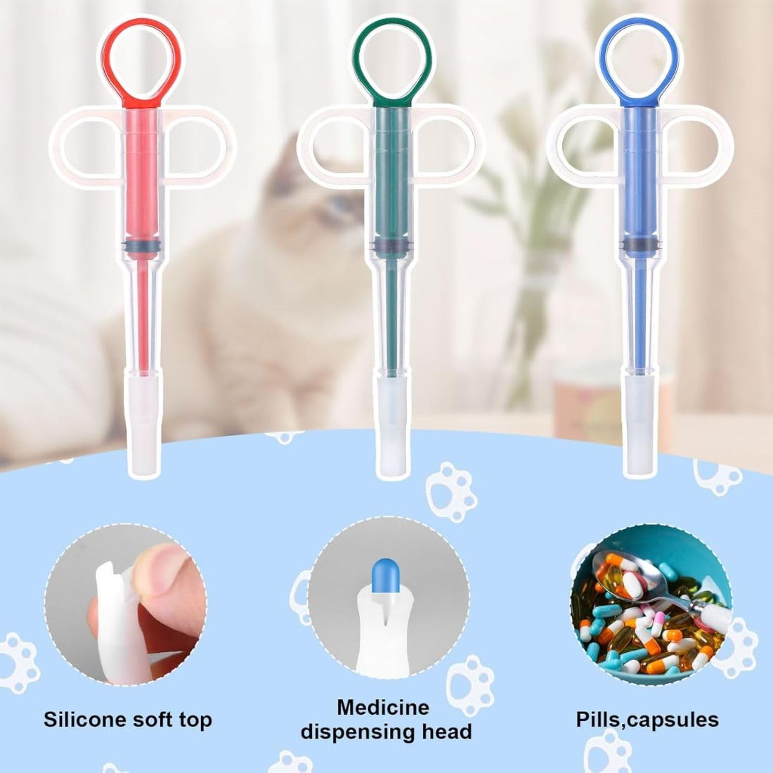 Pets Empire Pill Gun for Dogs & Cats ( Tablet & Capsule Feeder)- Pack of 2