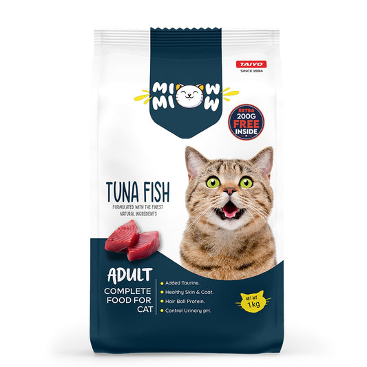 Miow Miow Adult Tuna Fish 1kg + 200g Free