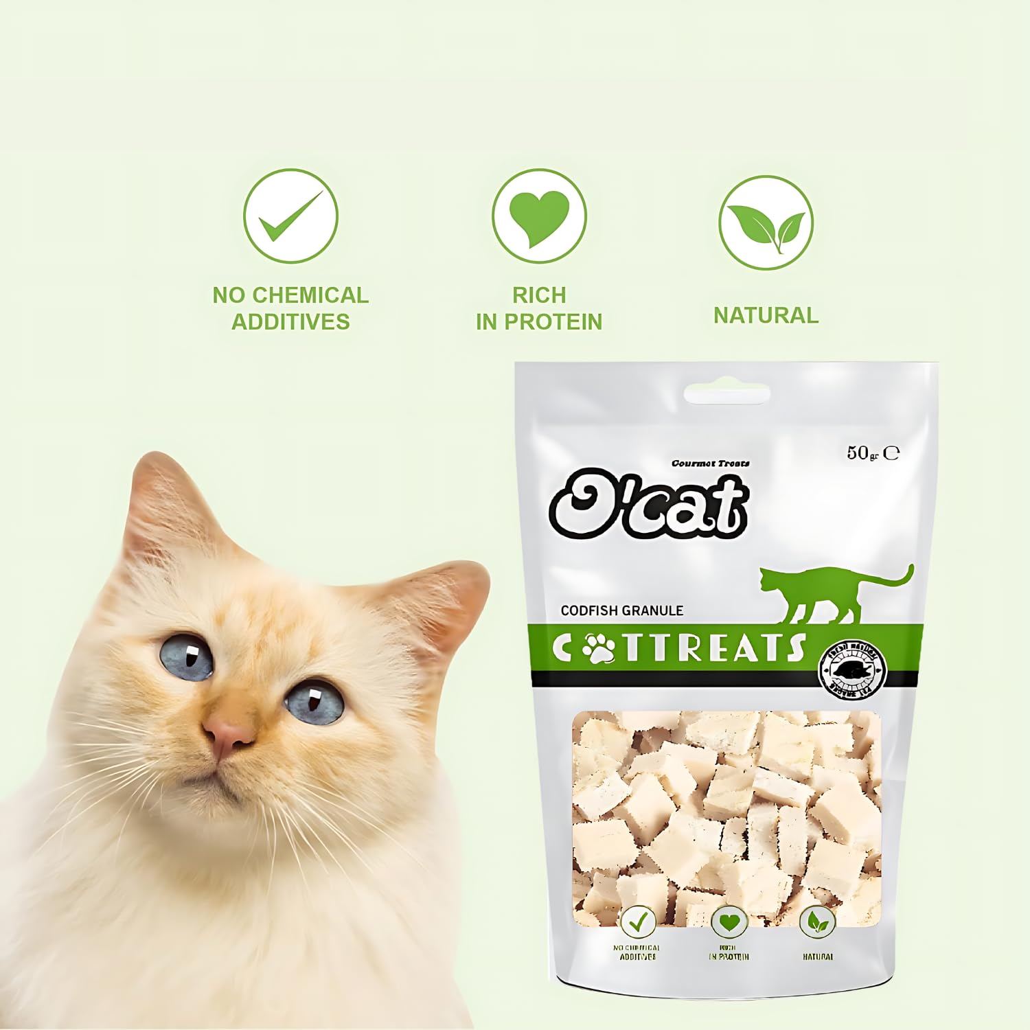 O'Cat Codfish Granule 50 GMS (Pack of 2)