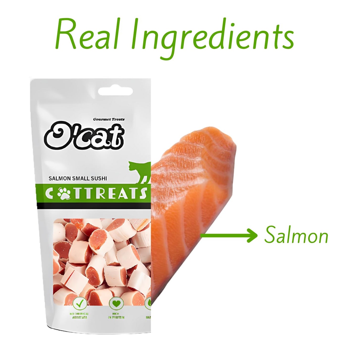 O'Cat Salmon Small Sushi 50 GMS (Pack of 2)