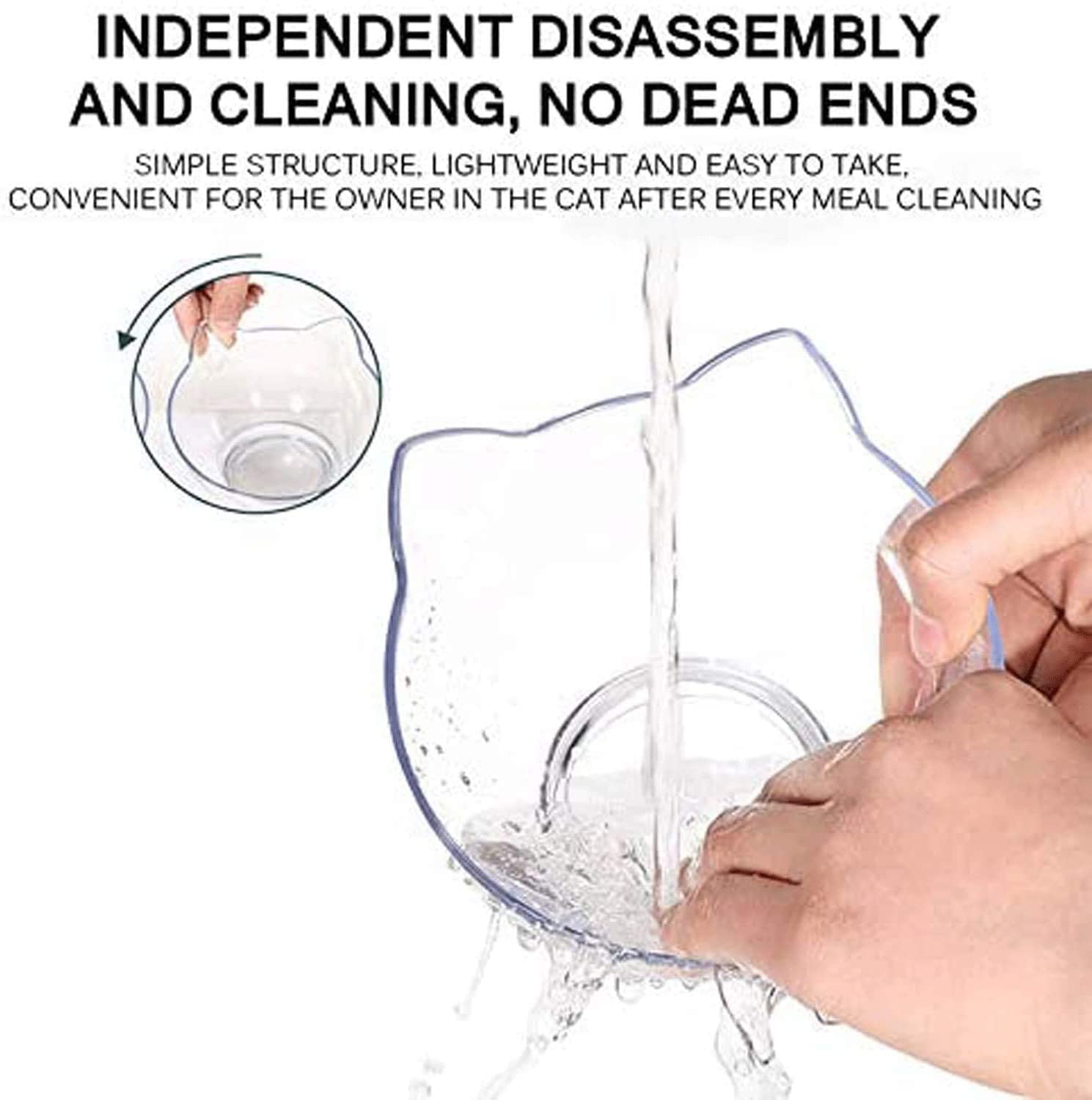 Pets Empire Inclined Dual Food & Water Bowl – Cats & Small Dogs
