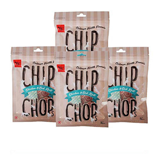 CHIP CHOP CHICKEN & COD ROLLS DOG TREATS 70g
