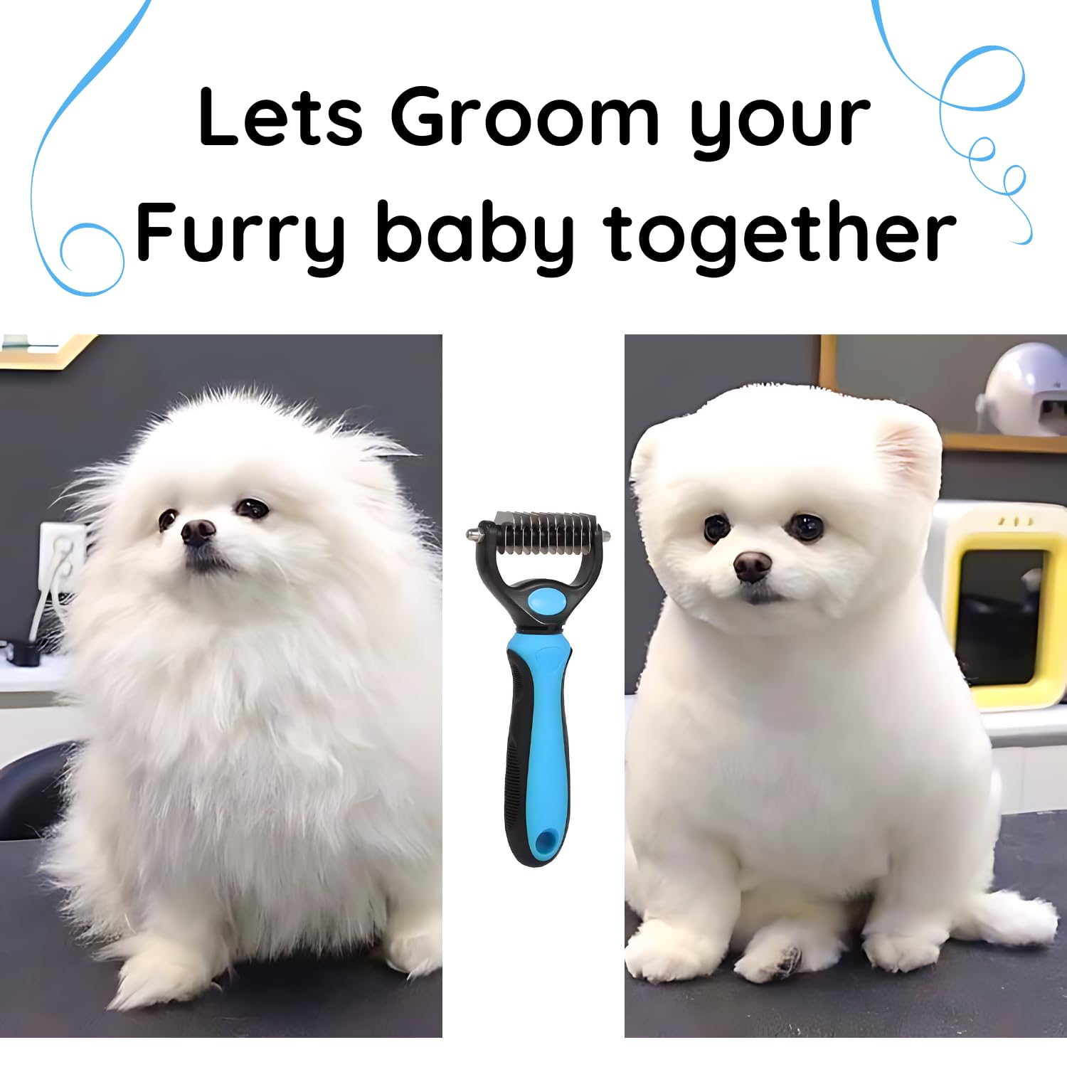 Pets Empire Double-Sided Hair Remover Comb for Dogs & Cats