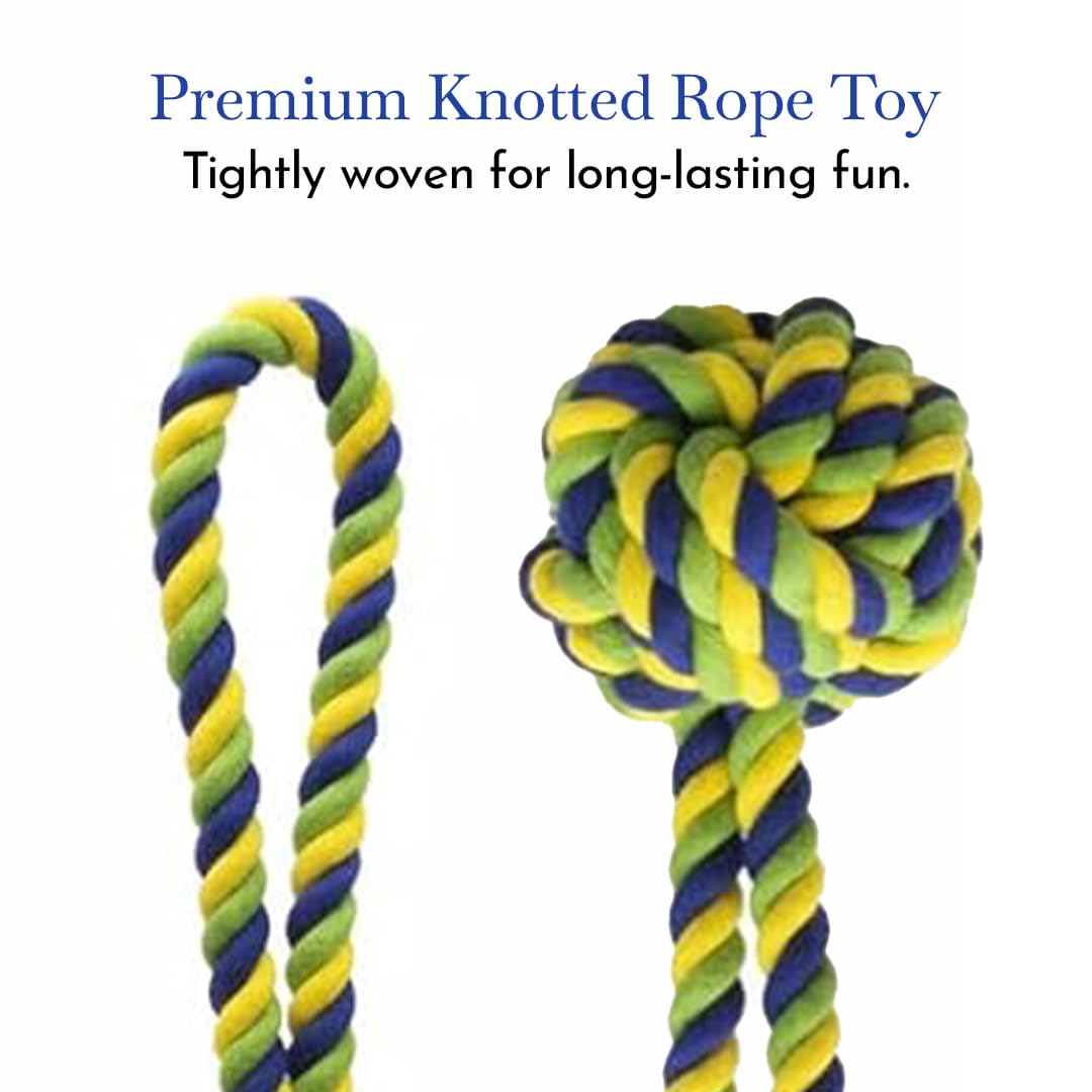 PETS EMPIRE Twisted Hand Ball Natural Rope Toy