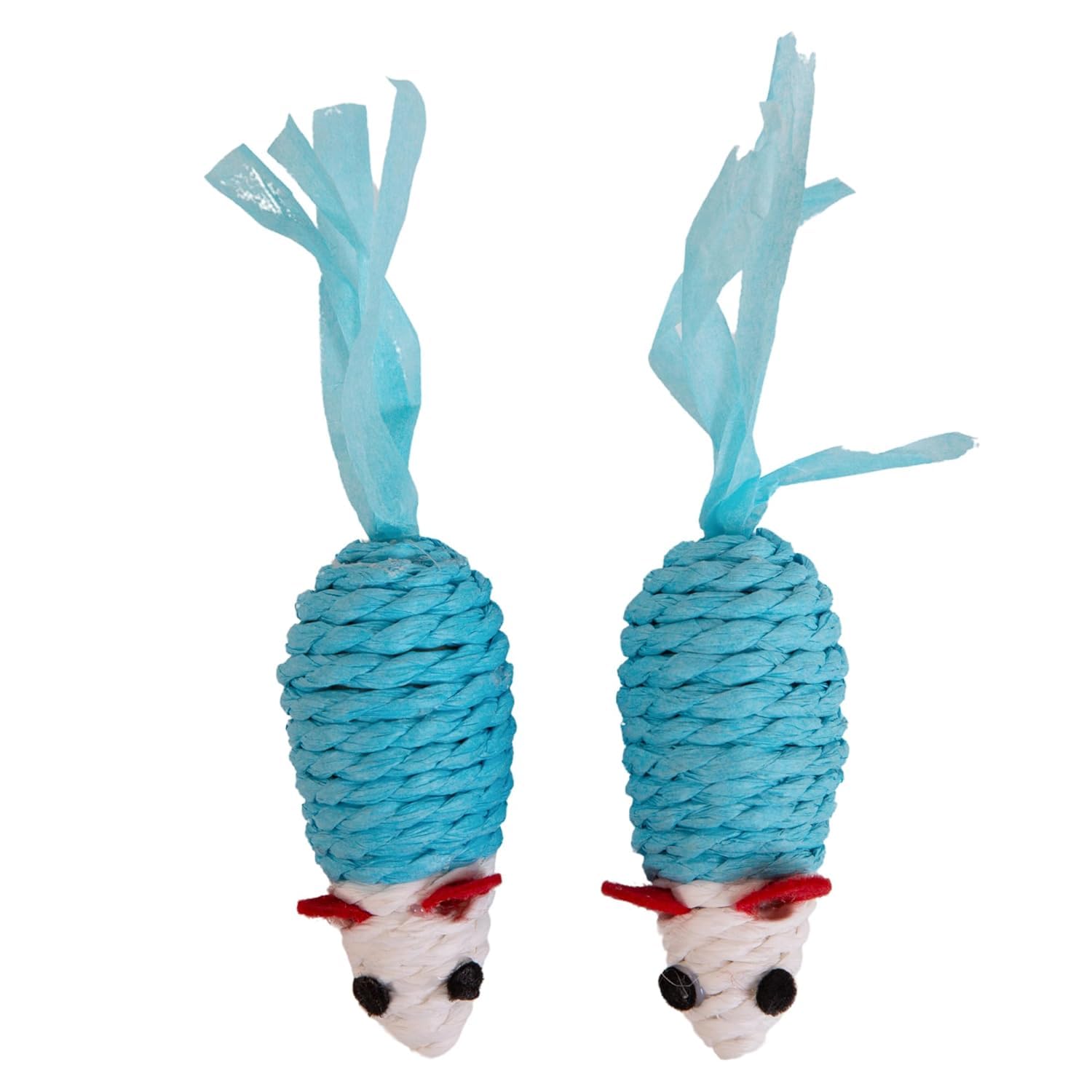 PETS EMPIRE Jute Mice Kitten Toys