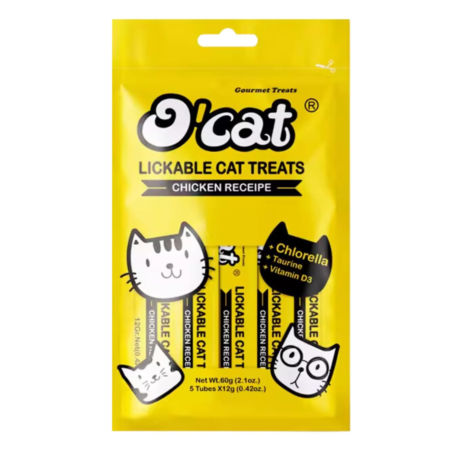 O'Cat Lickable Cat Treat (Pack of 6 x 5 Sticks)