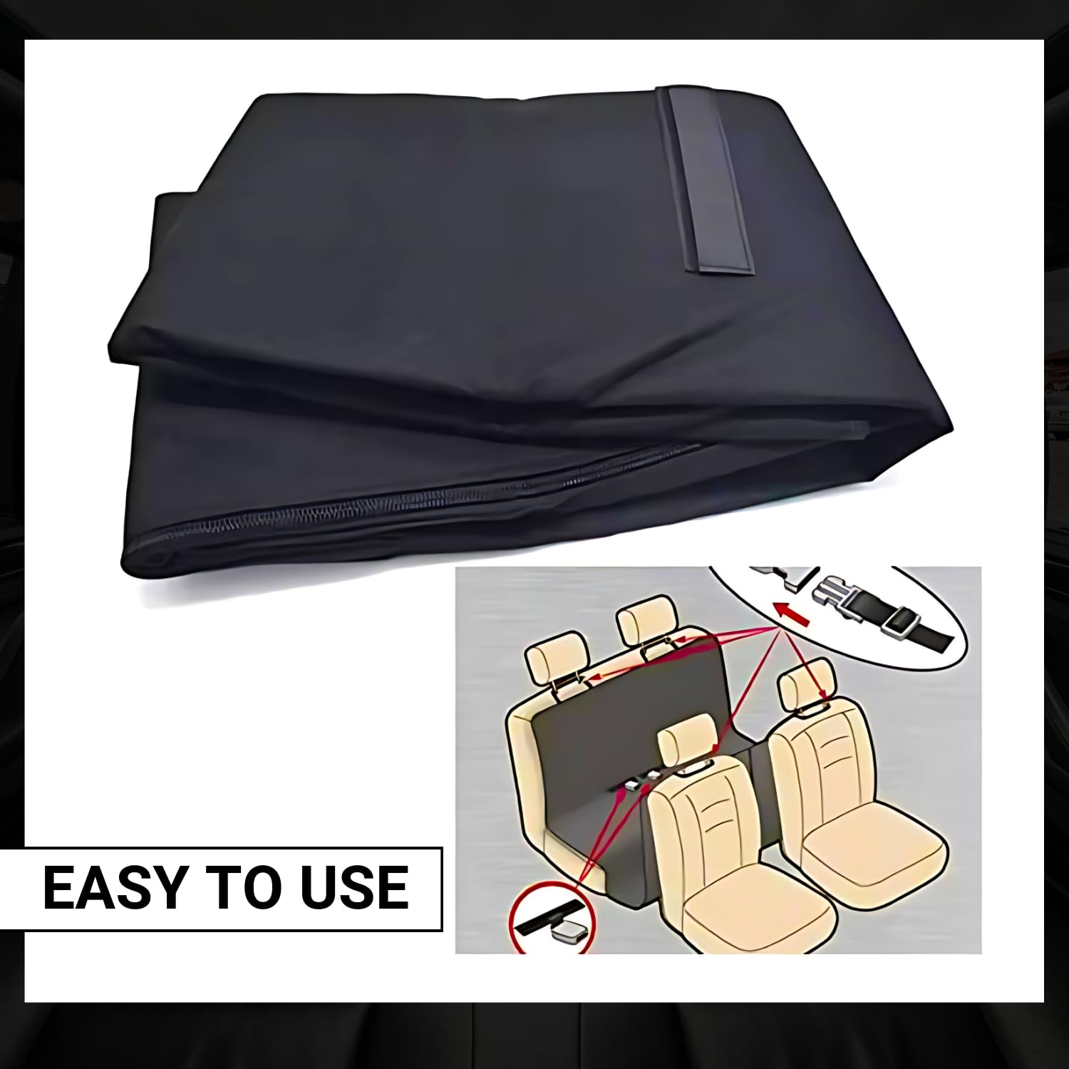 Pets Empire Waterproof Dog Car Seat Cover – Universal Fit & Easy Clean