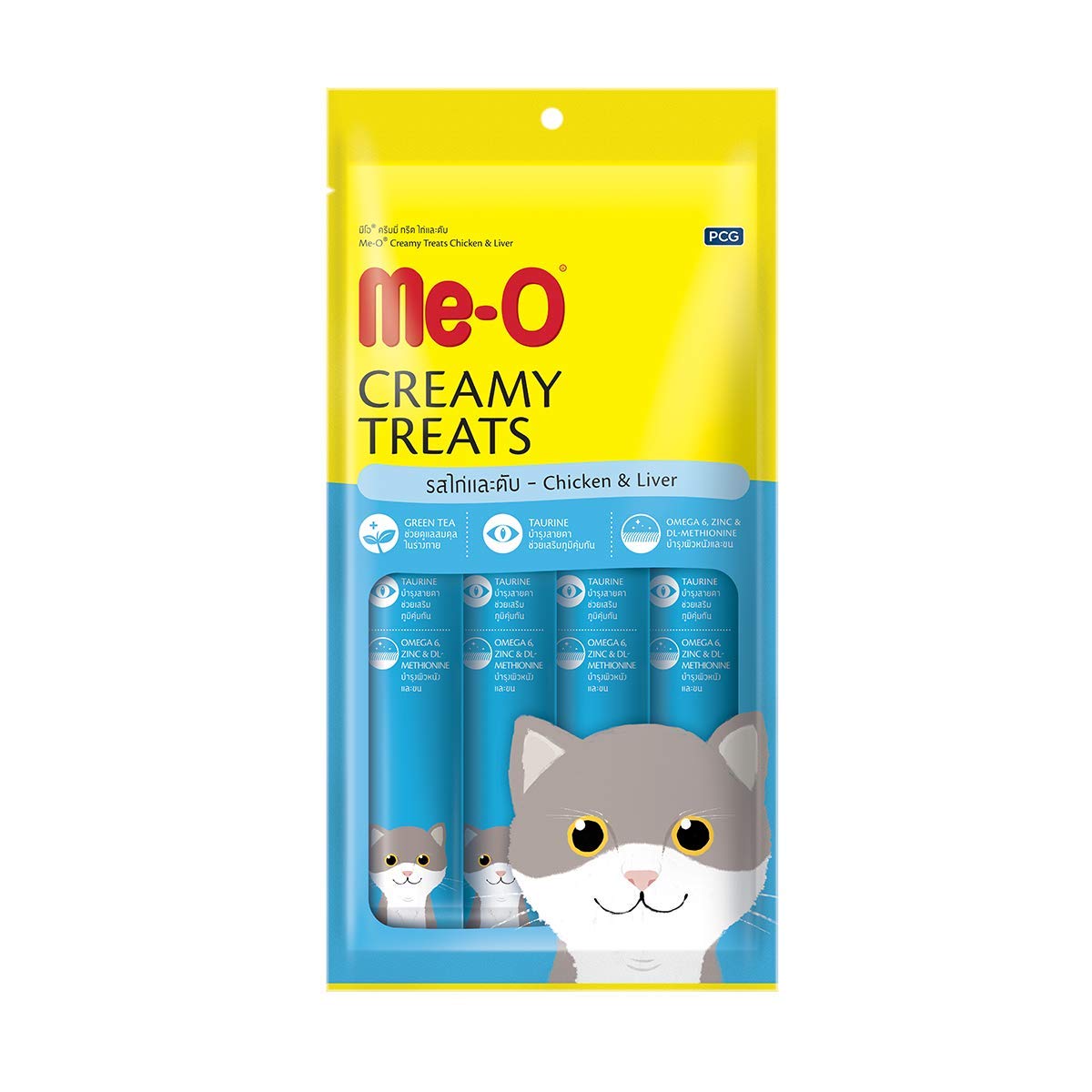 Me-O Creamy Cat Treats - Chicken & Liver Flavor  60g