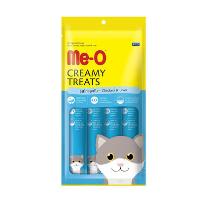 Me-O Creamy Cat Treats - Chicken & Liver Flavor  60g
