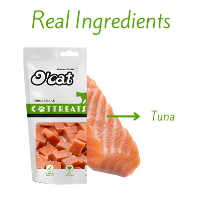 O'Cat Tuna Granule pet Treats cat for Training 50g (Pack of 2)