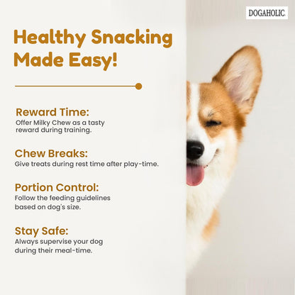 Dogaholic Milky Chew Cheese Chicken Bone Style-150g
