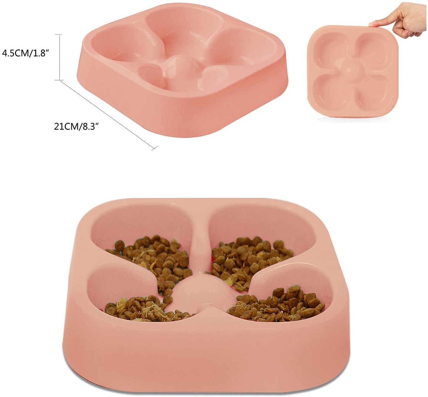 Pets Empire Healthy Slow Feeding Dog Bowl for French Bulldog( Colour May Vary)