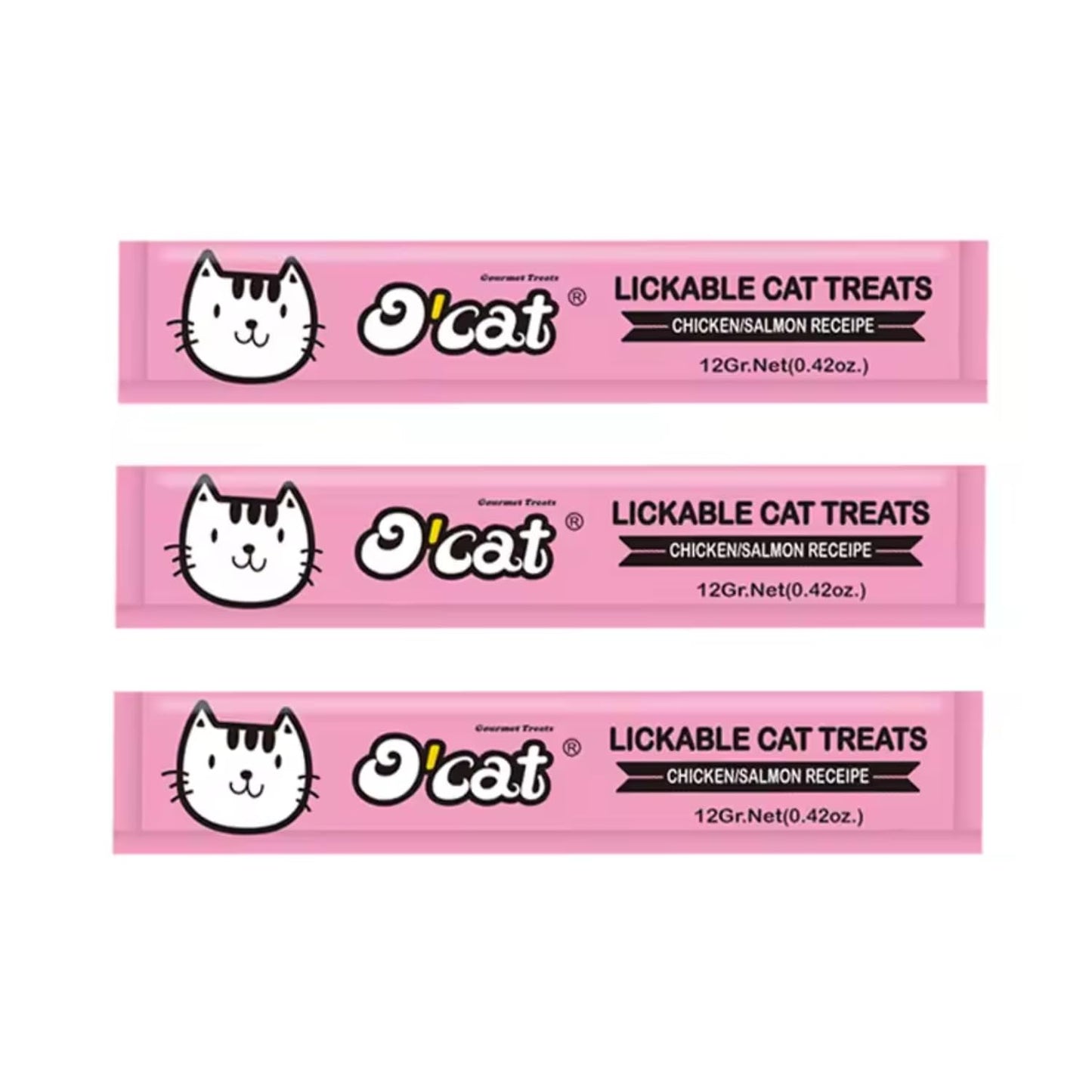 O'Cat Lickable Cat Treat Made with Real Chicken & Salmon