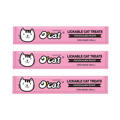 O'Cat Lickable Cat Treat Made with Real Chicken & Salmon