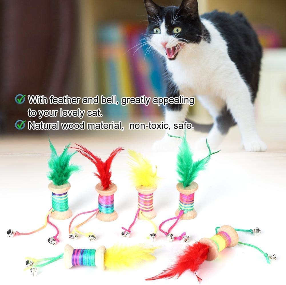 Pets Empire Cat Feather Toys, Rolling Bell ( Pack Of 2)