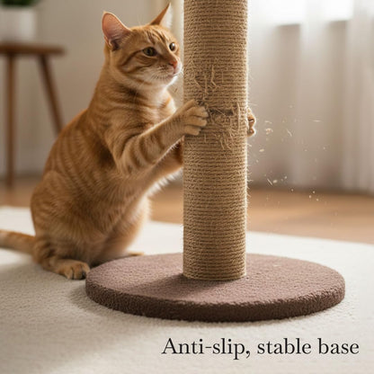 PETS EMPIRE Wooden Cat Scratching Post with Sisal Rope