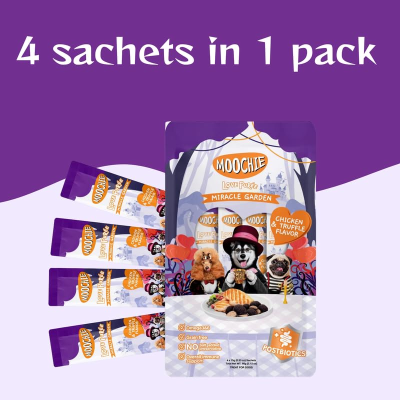 Moochie Creamy Dog Treats – Chicken & Truffle Flavour | Healthy & Tasty Snack