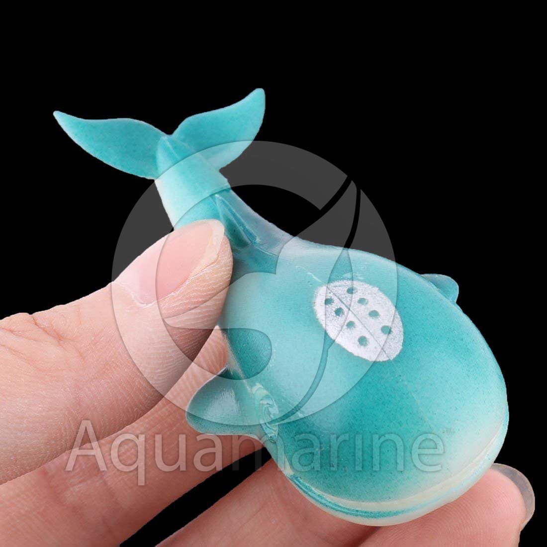 Aquamarine Plastic Aquarium Whale Decoration Marine Animal Fish Decor (Pack of 2)