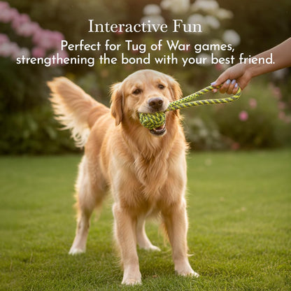 PETS EMPIRE Handle Ball Braided Rope Toy For Dogs