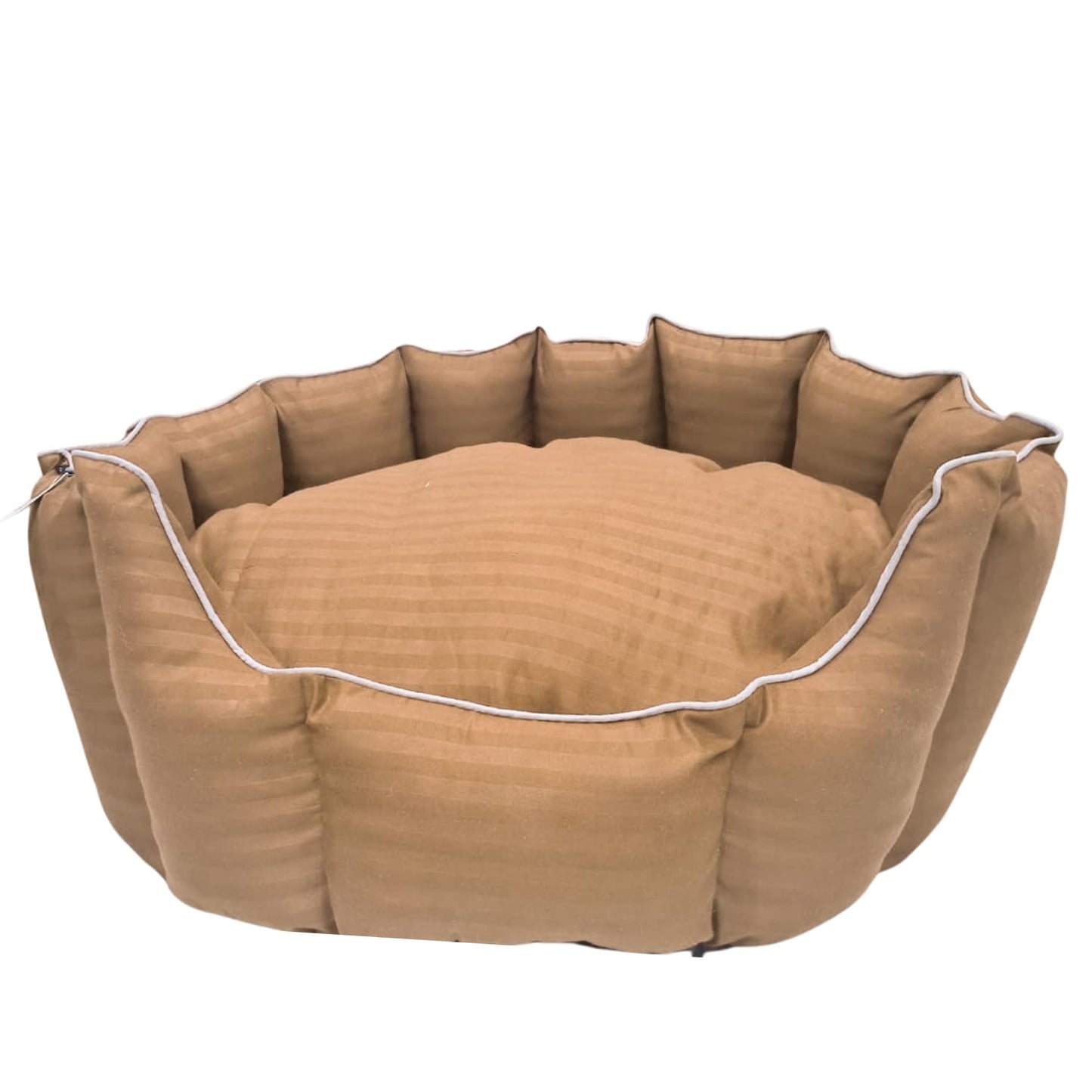 Pets Empire Round Lounger Beds with Pillow for Dogs - Brown