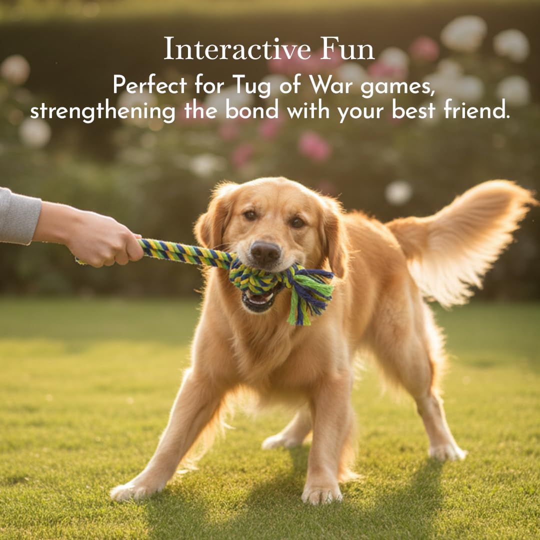 PETS EMPIRE Twisted Hand Ball Natural Rope Toy