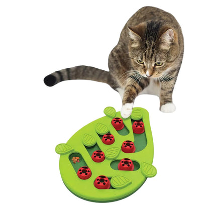 PETS EMPIRE Puzzle Toy with Leaf Design for Dispensing Treats for Dog & Cat
