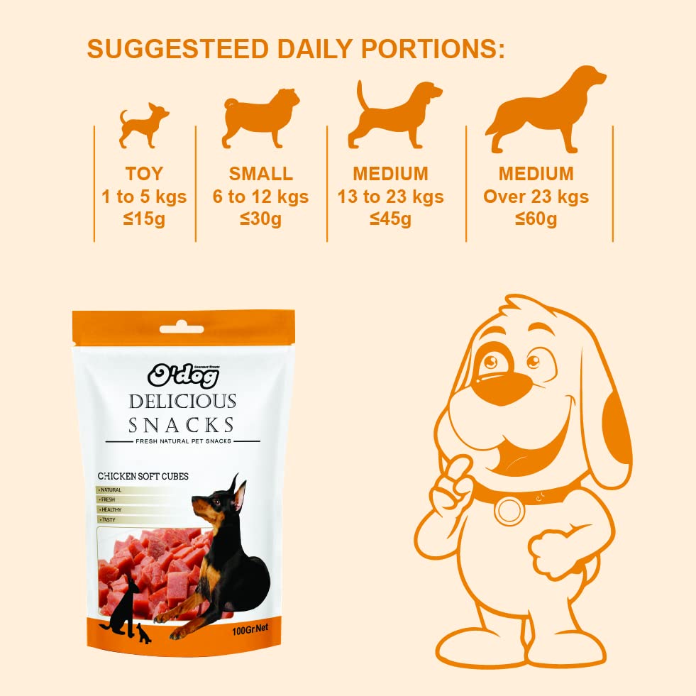 O'Dog Chicken Soft Cubes (100)gms- Pack of 2